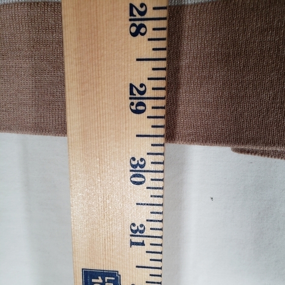 Loft Tan and White Cardigan With Pockets Sz S - Picture 10 of 12